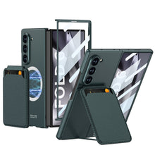 Load image into Gallery viewer, Magnetic Leather Card Holder Shockproof Phone Case With Screen Glass Protector For Galaxy Z Fold 6/5/4
