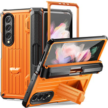 Load image into Gallery viewer, Mecha All-Inclusive Sturdy Invisible Bracket Pen Box Phone Case For Samsung Galaxy Z Fold5 Fold4 Fold3 With Back Screen Protector - Mycasety Mycasety
