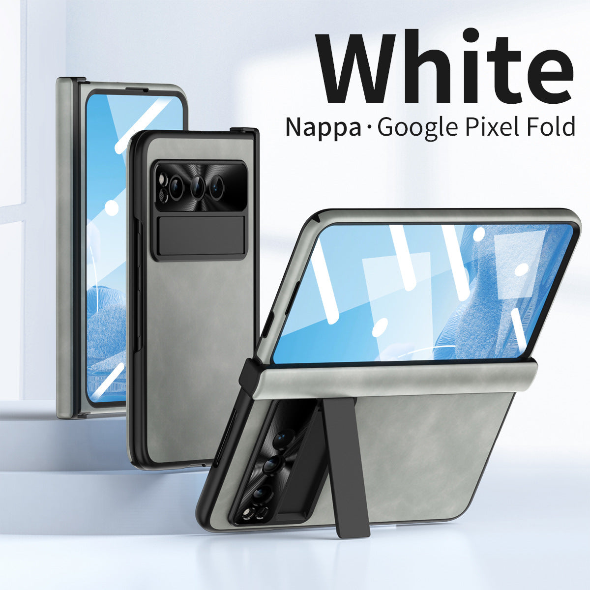 Plain leather Google Pixel Fold Case folding anti-fall hinge all-inclusive protective case - mycasety2023 Mycasety