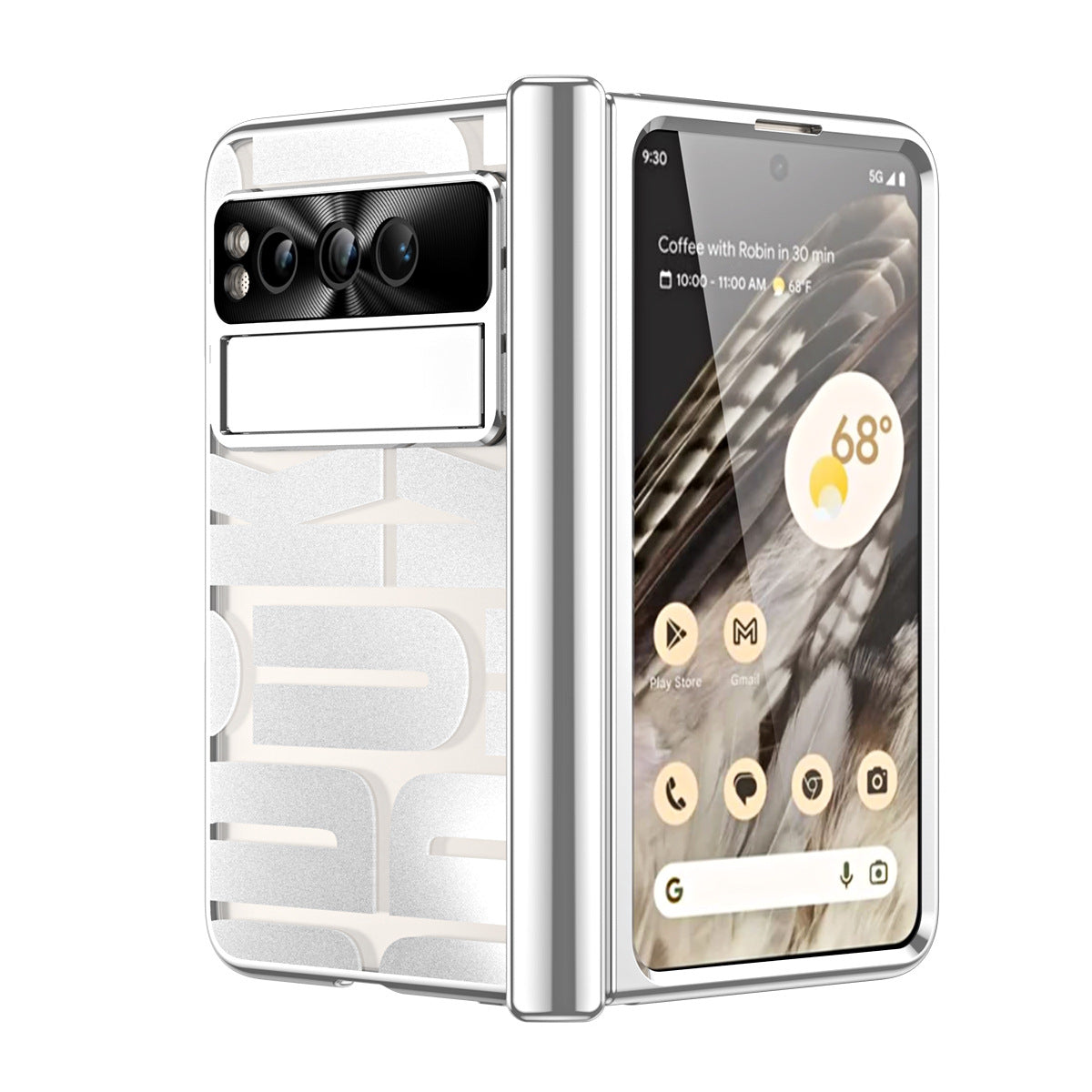 Slim Google Pixel Fold Case with Dual Hinge Protective Screen Protector and Hidden Kickstand - mycasety2023 Mycasety