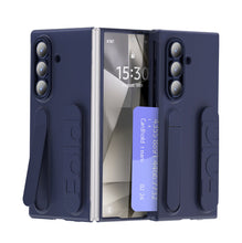 Load image into Gallery viewer, Shockproof Wristband Bracket Phone Case With Glass Film &amp; Card Holder For Galaxy Z Fold 7/6/5/4
