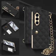 Load image into Gallery viewer, Luxurious Leather Phone Cover With Metal Chain For Galaxy Z Fold 7/6

