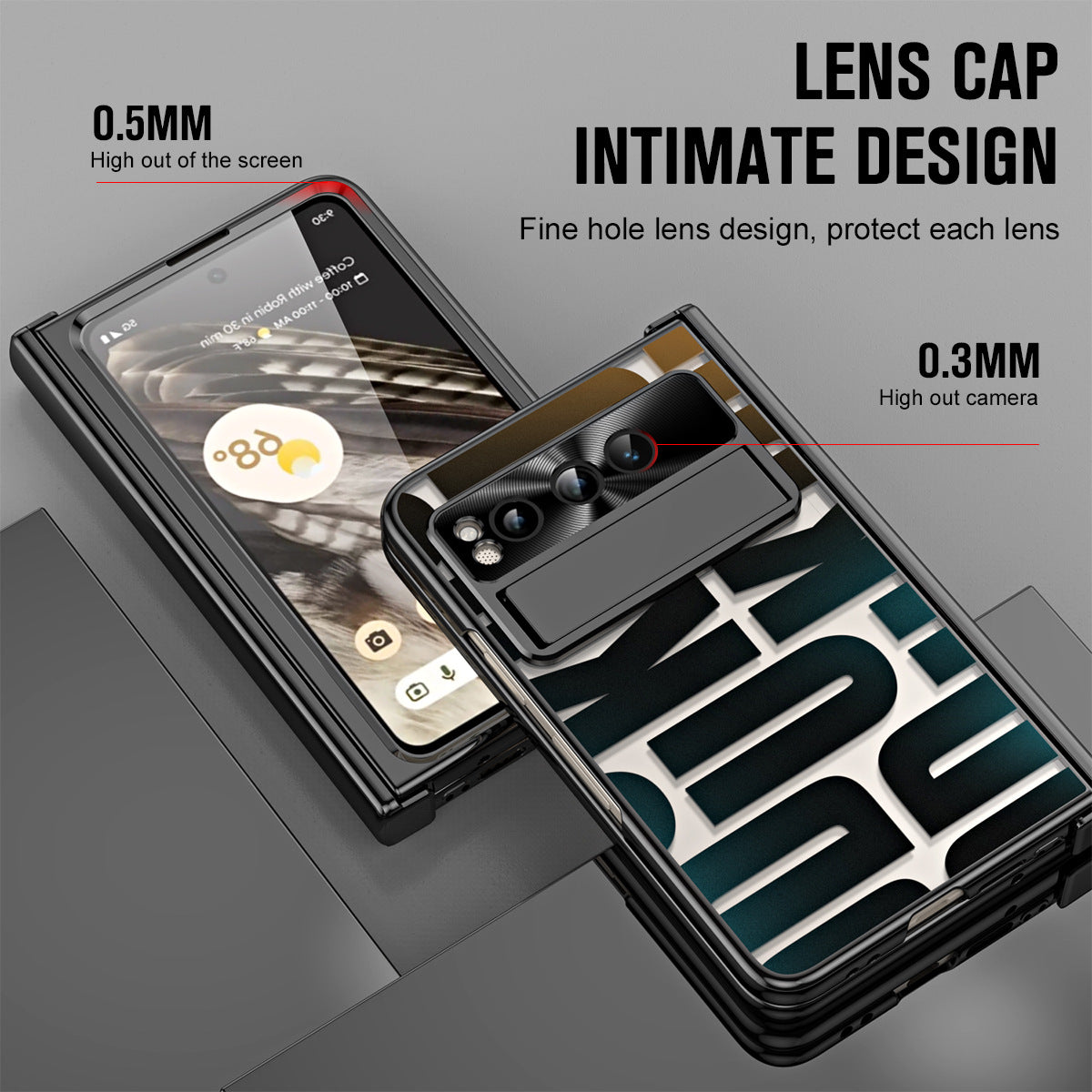Popular Google Pixel Fold Case with Dual Hinge Protective Screen Protector and Hidden Kickstand Pen Holder Stylus - mycasety2023 Mycasety