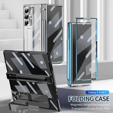 Load image into Gallery viewer, Magnetic Hinge Plating Case For Galaxy Z Fold 7/6/5/4/3 With Double Hinge Protector
