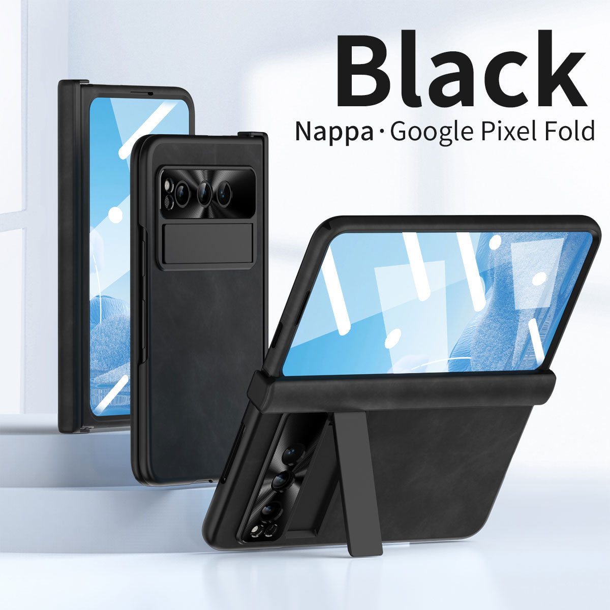 Plain leather Google Pixel Fold Case folding anti-fall hinge all-inclusive protective case - mycasety2023 Mycasety