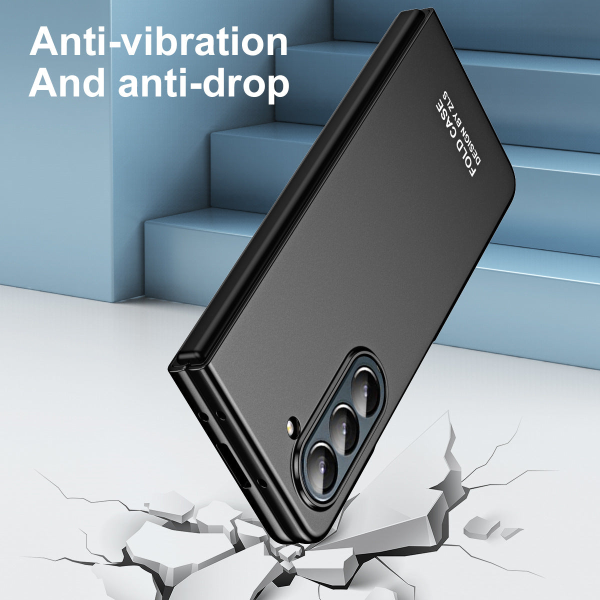 Anti-fingerprint Electroplating Galaxy Z Fold5 Case with Phone Front Screen Protector - Mycasety Mycasety