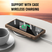 Load image into Gallery viewer, Frosted Silicone Magnetic Hinge Protective Phone Case With Pen Slot &amp; Stylus &amp; Glass Film For Galaxy Z Fold Series
