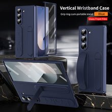 Load image into Gallery viewer, Shockproof Phone Case With Wristband Bracket Back For Galaxy Z Fold 7/6/5/4 With Screen Glass Protector
