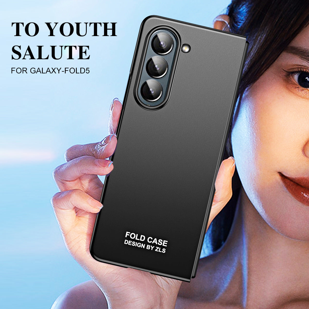 Anti-fingerprint Electroplating Galaxy Z Fold5 Case with Phone Front Screen Protector - Mycasety Mycasety