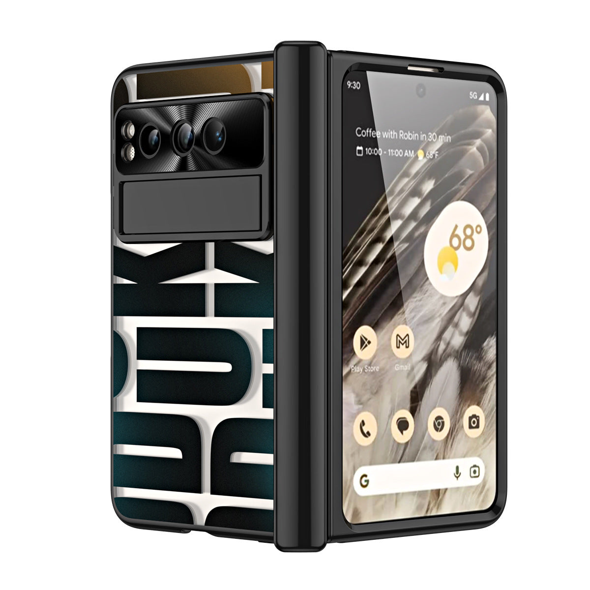 Popular Google Pixel Fold Case with Dual Hinge Protective Screen Protector and Hidden Kickstand Pen Holder Stylus - mycasety2023 Mycasety