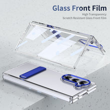 Load image into Gallery viewer, Metal Bracket Clear Shockproof Phone Case With Screen Protector For Galaxy Z Fold 6/5/4

