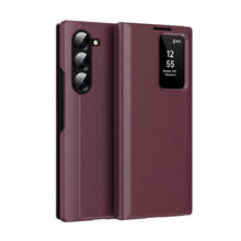 Load image into Gallery viewer, Business Smart Side Window Leather Phone Case For Galaxy Z Fold Series
