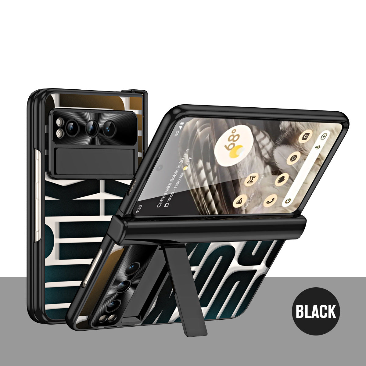 Slim Google Pixel Fold Case with Dual Hinge Protective Screen Protector and Hidden Kickstand - mycasety2023 Mycasety