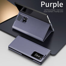 Load image into Gallery viewer, Business Smart Side Window Leather Phone Case For Galaxy Z Fold Series
