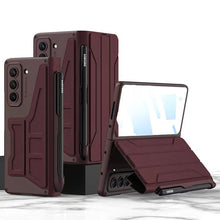 Carregar imagem no visualizador da galeria, Leather Samsung Z Fold5 Case Full Protection Business Case With Pen Slot and Protection Film - Mycasety Mycasety
