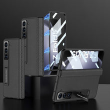 Load image into Gallery viewer, Magnetic Hinge Hidden Bracket All-included Leather Case With Back Screen Protector For Galaxy Z Fold 7/6/5
