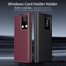 Load image into Gallery viewer, Business Smart Side Window Leather Phone Case For Galaxy Z Fold Series
