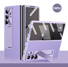 Load image into Gallery viewer, Business Electroplating Leather Phone Case With Screen Film For Galaxy Z Fold 7/6/5/4/3
