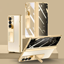 Load image into Gallery viewer, Electroplate Aluminum Bracket Lens Protection Phone Case For Samsung Galaxy Z Fold5 Fold4 - Mycasety Mycasety
