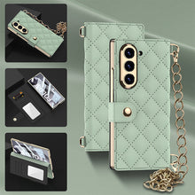 Load image into Gallery viewer, Luxurious Leather Phone Cover With Metal Chain For Galaxy Z Fold 7/6
