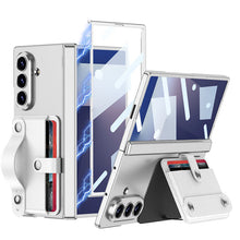 Load image into Gallery viewer, Magnetic Hinge Hidden Bracket All-included Phone Case With Wristband Card Holder For Galaxy Z Fold 7
