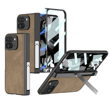 Load image into Gallery viewer, Magnetic Folding Hinge All-inclusive Leather Case With Tempered Film For Google Pixel 9 Pro Fold With Damped folding Bracket

