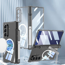 Load image into Gallery viewer, Magnetic Hinge Hidden Bracket All-included Clear Phone Case With Pen Box For Galaxy Z Fold 7/6/5
