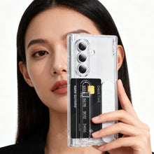 Load image into Gallery viewer, Business Wristband Bracket Hinge Protective Phone Case With Glass Film &amp; Card Holder For Galaxy Z Fold 7/6/5/4
