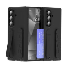 Load image into Gallery viewer, Business Wristband Bracket Hinge Protective Phone Case With Glass Film &amp; Card Holder For Galaxy Z Fold 7/6/5/4
