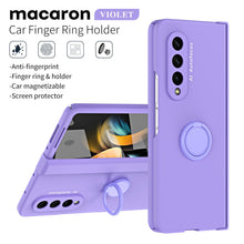 Load image into Gallery viewer, Anti-fall Protective Phone Case With Car Magnetizable Ring Holder And Film For Samsung Galaxy Z Fold5 Fold4 Fold3 - Mycasety Mycasety

