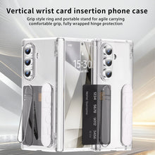 Load image into Gallery viewer, Business Wristband Bracket Hinge Protective Phone Case With Glass Film &amp; Card Holder For Galaxy Z Fold 7/6/5/4
