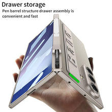 Load image into Gallery viewer, Magnetic Hinge All-included Case With Pen Box &amp; Wristband For Galaxy Z Fold 7/6/5

