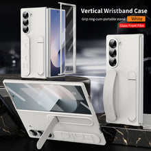 Load image into Gallery viewer, Shockproof Phone Case With Wristband Bracket Back For Galaxy Z Fold 7/6/5/4 With Screen Glass Protector
