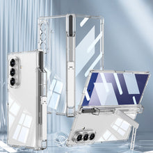 Load image into Gallery viewer, Magnetic Hinge Hidden Bracket All-included Clear Phone Case With Pen Box For Galaxy Z Fold 7
