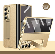 Load image into Gallery viewer, Business Electroplating Leather Phone Case With Screen Film For Galaxy Z Fold 7/6/5/4/3

