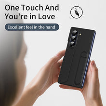 Load image into Gallery viewer, Shockproof Phone Case With Wristband Bracket Back For Galaxy Z Fold 7/6/5/4 With Screen Glass Protector

