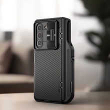 Load image into Gallery viewer, Galaxy Z Fold5 CamShield Full Protection Phone Case With S Pen Slot and Stand
