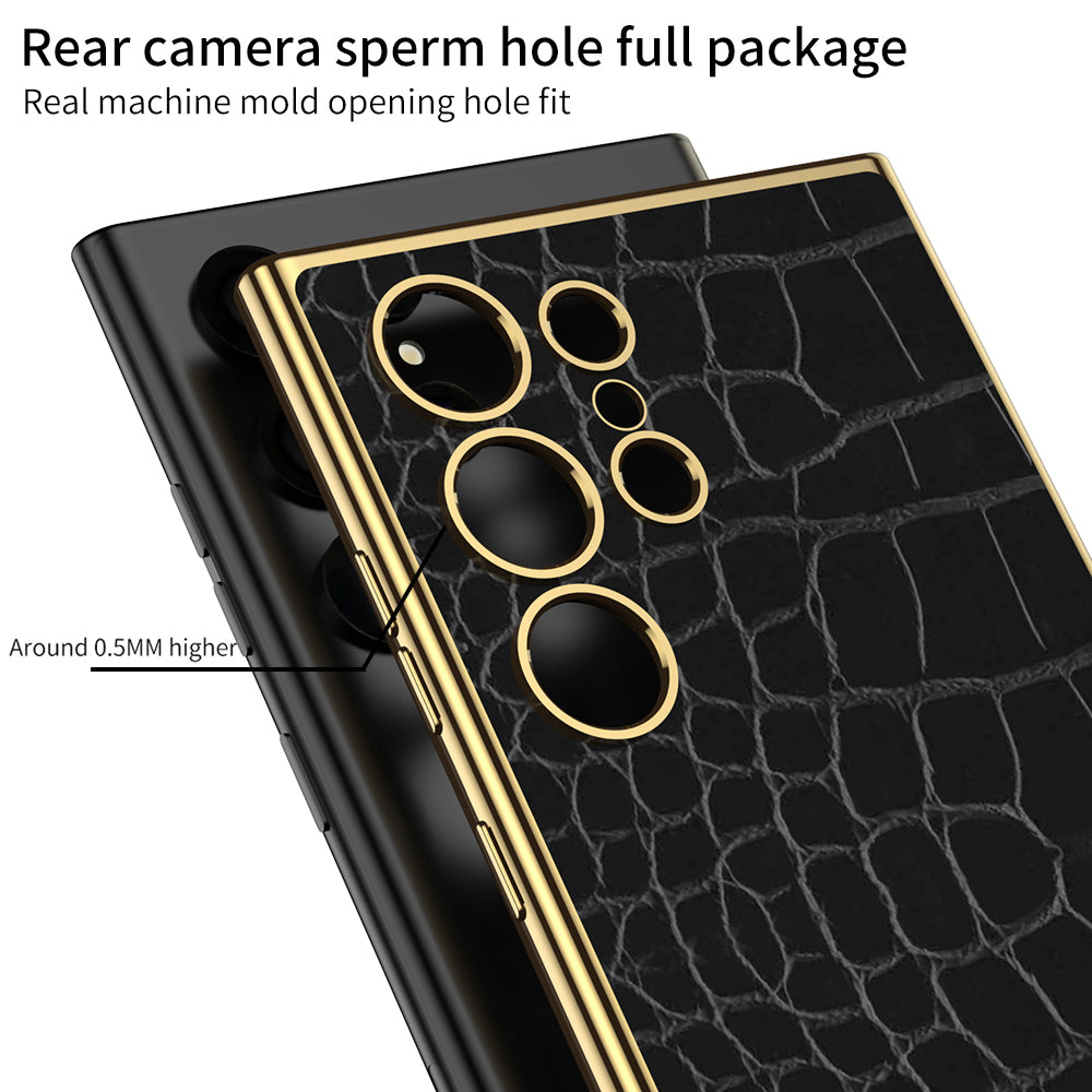 Electroplated Leather Soft Case For Samsung Galaxy S24Ultra S24Plus S24