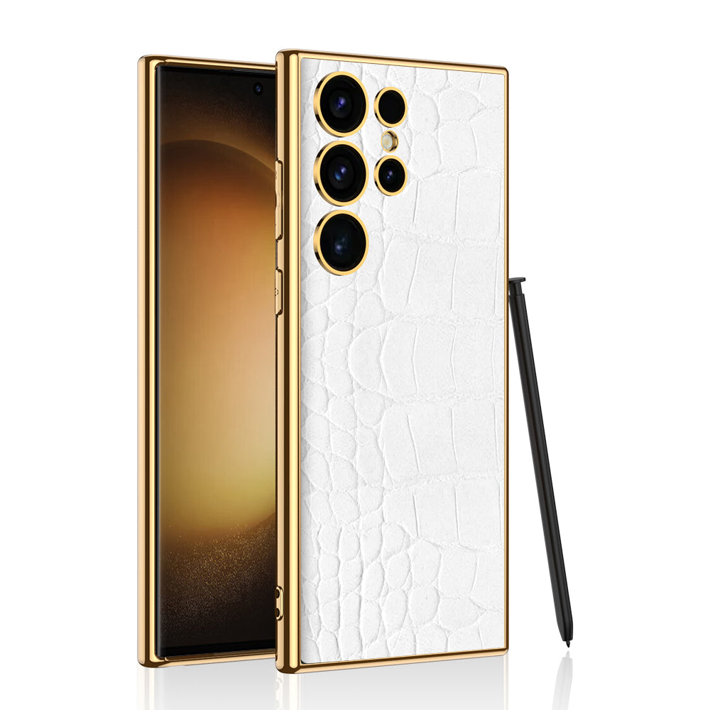 Electroplated Leather Soft Case For Samsung Galaxy S24Ultra S24Plus S24