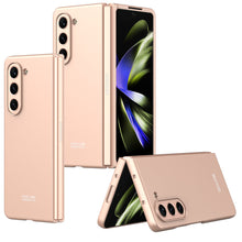 Load image into Gallery viewer, Electroplated Slim Samsung Galaxy Z Fold 5 Case with Front Screen Tempered Glass Protector - Mycasety Mycasety
