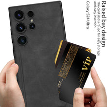 Load image into Gallery viewer, Leather Cardholder Case For Samsung S24Ultra S24Plus S24
