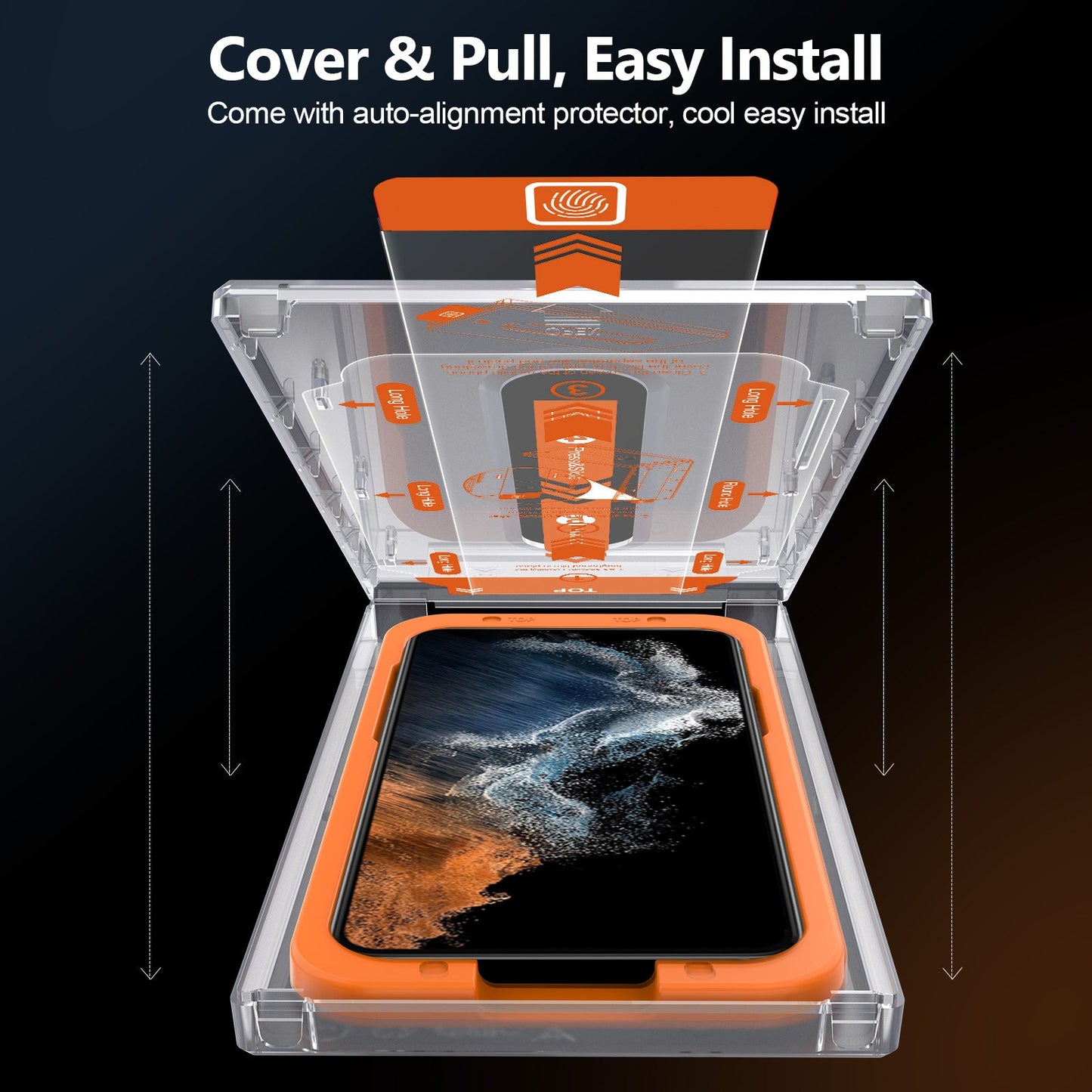 Easy-install Screen  Protector for Samsung  S24/S24+/S24Ultra Glass Screen Protector with Auto-fit Box