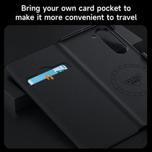 Load image into Gallery viewer, Luxurious Leather Cover With Magnetic Coil &amp; Card Holder For Galaxy Z Fold 7/6/5/4
