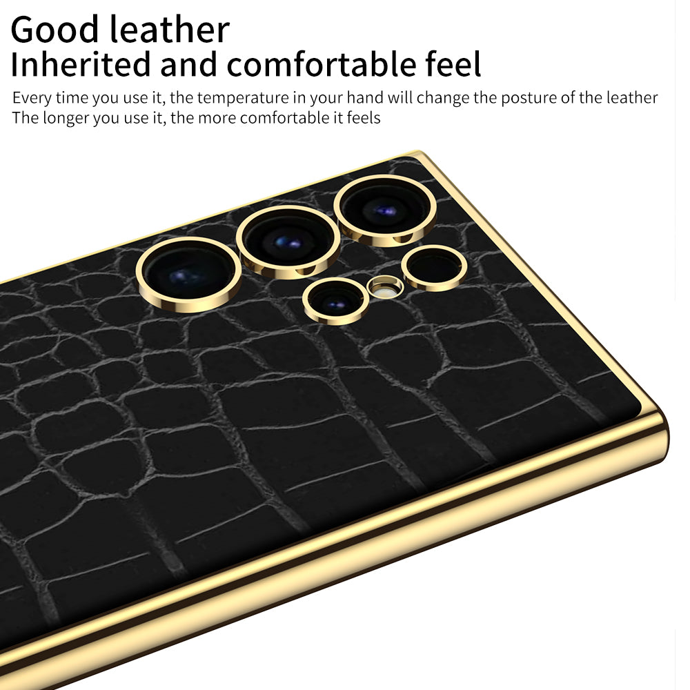 Electroplated Leather Soft Case For Samsung Galaxy S24Ultra S24Plus S24