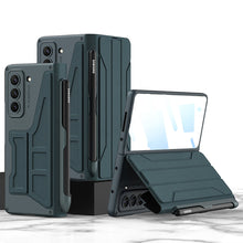 Load image into Gallery viewer, Business Leather Phone Cover With S Pen Holder &amp; Back Screen Protector For Samsung Galaxy Z Fold 5/4/3 5G - Mycasety Mycasety
