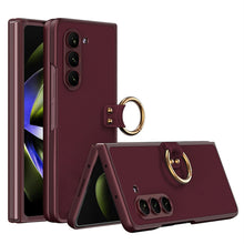 Load image into Gallery viewer, All-inclusive Ring Holder Protective Leather Cover For Samsung Galaxy Z Fold 5/4/3 5G - Mycasety Mycasety

