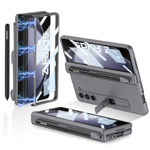 Load image into Gallery viewer, Magnetic Hinge S Pen Slot Ultra-Thin Phone Case With Back Screen Protector For Samsung Galaxy Z Fold 5/4/3 5G - Mycasety Mycasety
