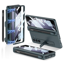 Load image into Gallery viewer, Magnetic Hinge S Pen Slot Ultra-Thin Phone Case With Back Screen Protector For Samsung Galaxy Z Fold 5/4/3 5G - Mycasety Mycasety
