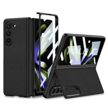 Load image into Gallery viewer, Leather Holder Phone Case With Back Screen Protector For Samsung Galaxy Z Fold 5/4/3 5G - Mycasety Mycasety
