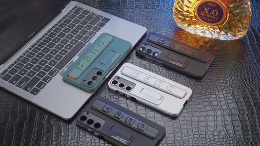Newest Magnetic Bracket Luxury Wristband Holder Phone Case For Samsung Galaxy S23 S24 Ultra Plus